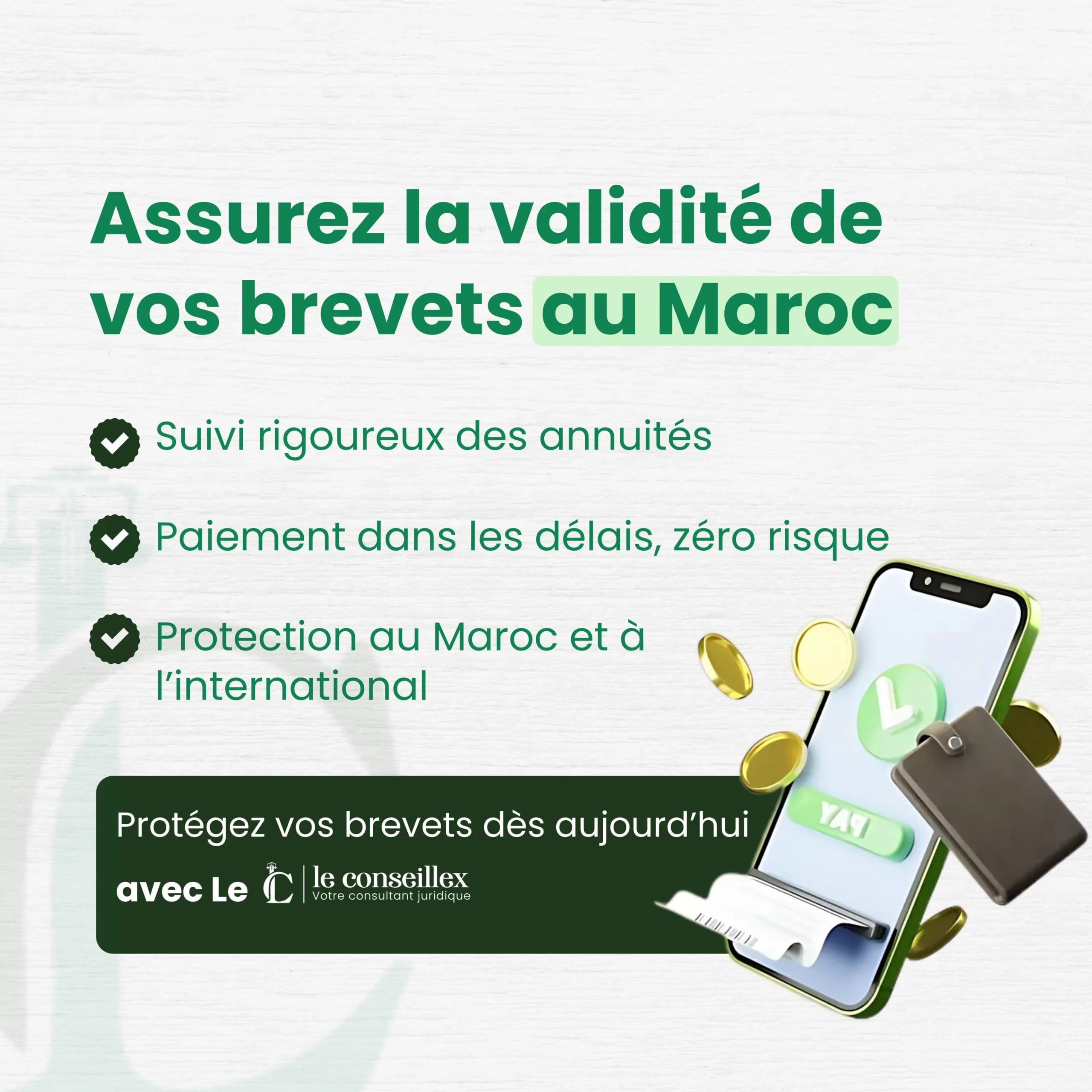 Paiement des annuités de brevets d'invention